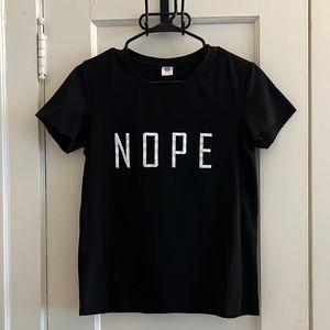 Black “NOPE” Graphic T-shirt size medium